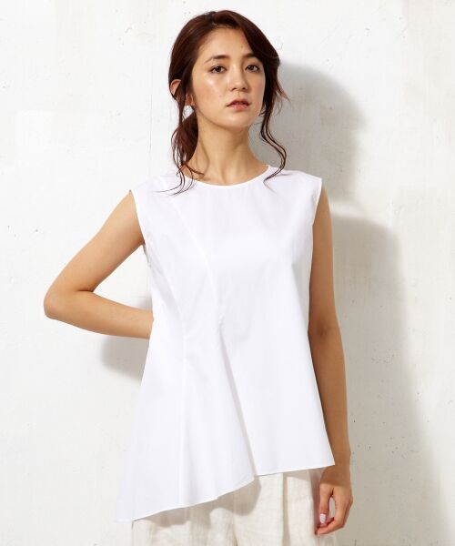 【WEB限定カラー有】Cancliniシャーティング アシンメトリーシャツ