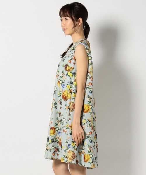 セール】 【Vingt-trois Flicka】Flower Print dress ワンピース