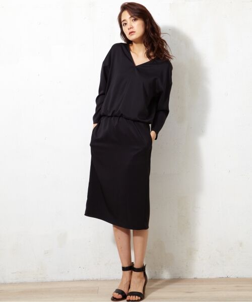 セール 洗える シルキーツイル ワンピース ミニ丈 ひざ丈ワンピース 23区 ニジュウサンク ファッション通販 タカシマヤファッションスクエア