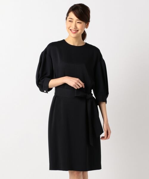 セール バルーンスリーブジョーゼット ワンピース ドレス 23区 ニジュウサンク ファッション通販 タカシマヤファッションスクエア