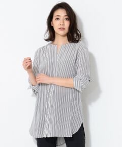 【2018秋の限定カラー】サンドウォッシュシルクストライプ ブラウス