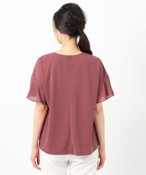 セール 洗える Georgette Combi Jersey フレアスリーブ カットソー Tシャツ 23区 ニジュウサンク ファッション通販 タカシマヤファッションスクエア