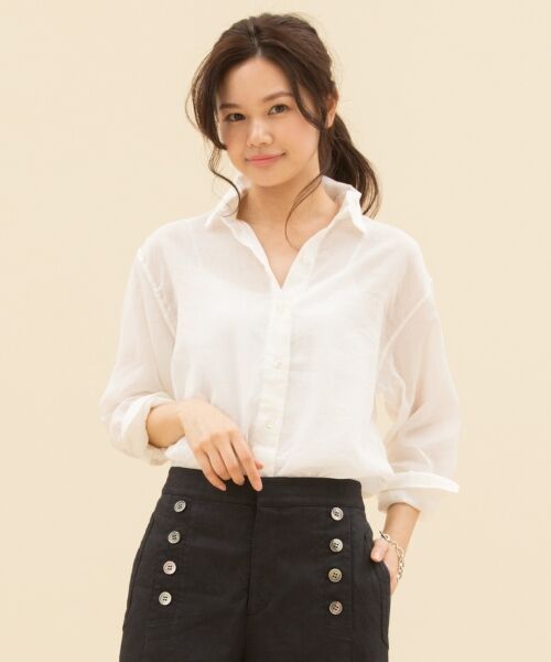 セール 一部店舗限定 洗える ボタニカル ダイローン シャツ トップス 23区 ニジュウサンク ファッション通販 タカシマヤファッションスクエア