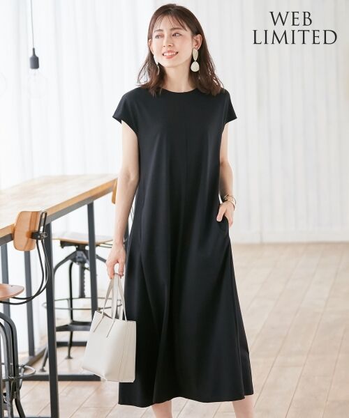 セール Web限定 Albini Jersey フレンチスリーブ ワンピース ミニ丈 ひざ丈ワンピース 23区 ニジュウサンク ファッション通販 タカシマヤファッションスクエア