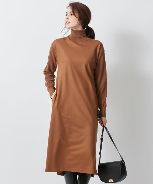 セール マガジン掲載 リブコンビスムースタートルネックワンピース 番号j68 ミニ丈 ひざ丈ワンピース 23区 ニジュウサンク ファッション通販 タカシマヤファッションスクエア