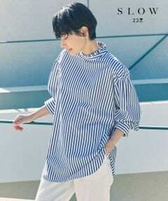 【SLOW】Soft Wash Shirting プチフリル シャツ