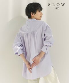 【SLOW】Soft Wash Shirting プチフリル シャツ