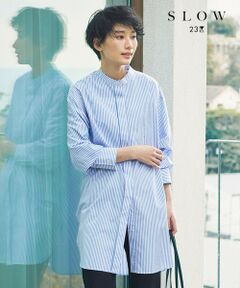 【SLOW】Soft Wash Shirting チュニック シャツ