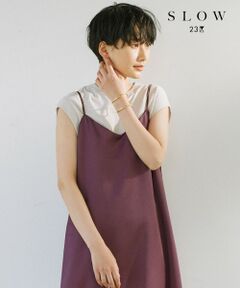 【SLOW】ノースリーブ コットン Tシャツ