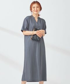 【洗える】テンセルナイロンツイル スキッパー ワンピース