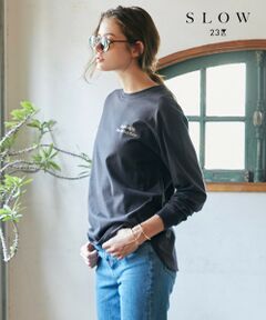 23区 / ニジュウサンク カットソー | 【SLOW】コンパクトシングルジャージー ロゴ Tシャツ