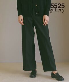 【23区 | 5525gallery】ウールストレッチ ワイド パンツ