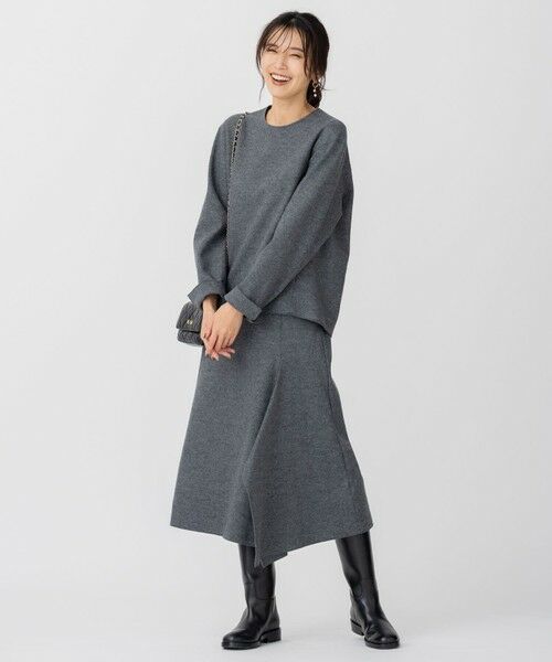 66cmスカート丈17aw モンクレール フリル ウール ミニ スカート フレア ◇12