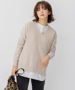 【WEB限定】カシミヤブレンドバルキー Vネック ニット