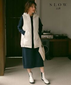 23区 / ニジュウサンク ミニ丈・ひざ丈ワンピース | 【SLOW】ラムズウールナイロン ストレートワンピース