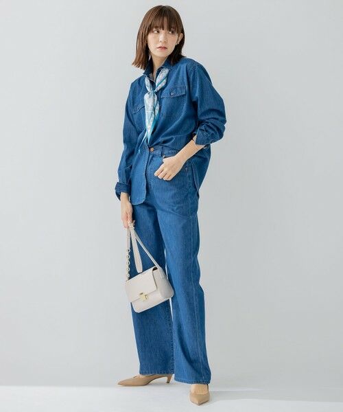 セール】 【WEB限定/洗える】23区DENIM ライトダンガリー ワイド