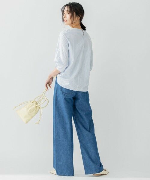 セール】 【WEB限定/洗える】23区DENIM ライトダンガリー ワイド