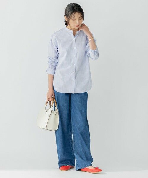 WEB限定/洗える】23区DENIM ライトダンガリー ワイドパンツ / 23