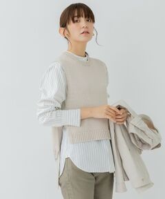 23区 / ニジュウサンク ベスト | 【洗える】コットンストレッチリリヤーン  ニットベスト