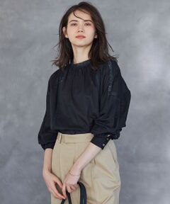 23区 / ニジュウサンク シャツ・ブラウス | 【SLOW/洗える】コットンローン トーションレース ブラウス