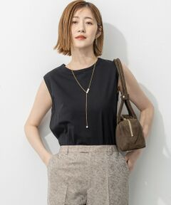 23区 / ニジュウサンク カットソー | 【新色追加/洗える】コットンベアジャージー ノースリーブ Tシャツ