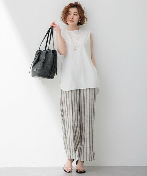 23区 / ニジュウサンク カットソー | 【新色追加/洗える】コットンベアジャージー ノースリーブ Tシャツ | 詳細30