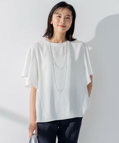 23区 / ニジュウサンク シャツ・ブラウス | 【洗える】バックサテンアムンゼン ネックステッチ ブラウス