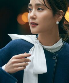 23区 / ニジュウサンク シャツ・ブラウス | 【洗える】ライトメモリータフタ ボリュームボウタイ ブラウス