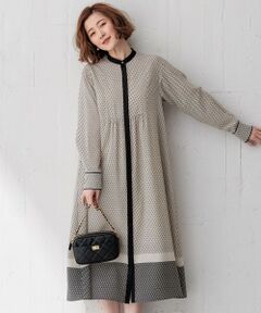 23区 / ニジュウサンク ロング・マキシ丈ワンピース | 【洗える】ジオメトリックパネルプリント ワンピース