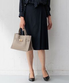 23区 / ニジュウサンク ミニ・ひざ丈スカート | 【洗える/セットアップ対応】アイアスマットストレッチ フレア スカート