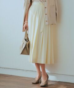 23区 / ニジュウサンク ミニ・ひざ丈スカート | 【Oggi4月号掲載/洗える】ブライトツイル タック スカート