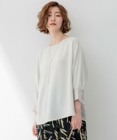 【洗える/一部店舗限定】ストレッチジョーゼット シアー カットソー