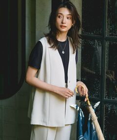 23区 / ニジュウサンク その他アウター | 【撥水加工/UVカット】キューティクルストレッチツイル ジレ