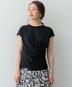 23区 / ニジュウサンク カットソー | 【SLOW/一部店舗限定】MVSコットン カシュクールデザイン Tシャツ