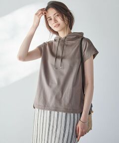 【SLOW/一部店舗限定】コンパクトインレー フレンチスリーブ フーディー