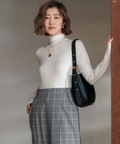 【Oggi11月号/CLASSY.11月号掲載】スムージーコットン タートルネック ニット