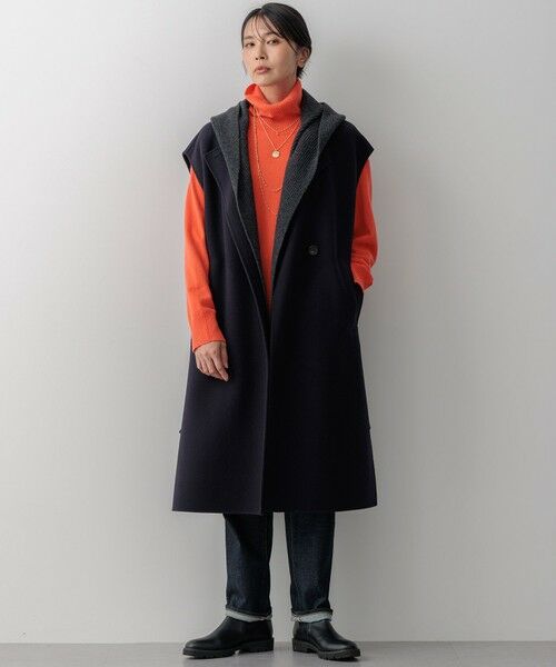 セール】 【洗える】カシミヤブレンド フーディ ストール セール】 【洗える】カシミヤブレンド フーディ ストール