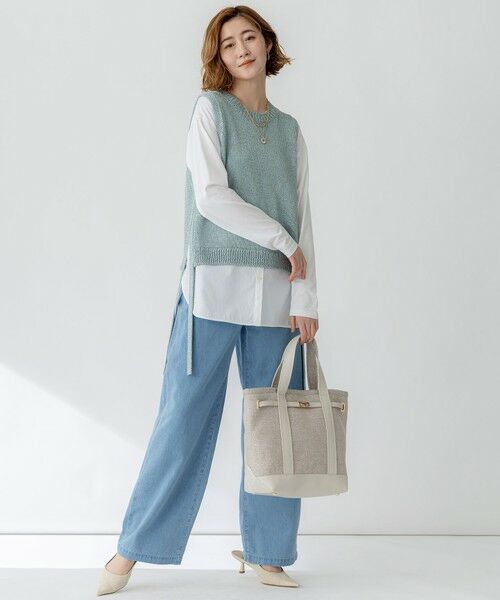 23区 / ニジュウサンク カットソー | 【GLOW10月号掲載/洗える】ナチュラルコットンベアコンビ カットソー | 詳細21