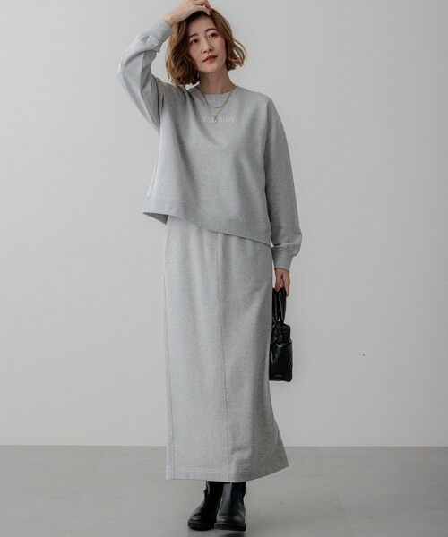 23区 / ニジュウサンク カットソー | 【一部店舗限定/洗える】クリアコットンテリー セットアップ ロゴ スウェット | 詳細3