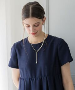 23区 / ニジュウサンク ネックレス・ペンダント・チョーカー | 【APPLAUDIR】ガラスパール チェーンコンビ ネックレス