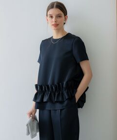 23区 / ニジュウサンク シャツ・ブラウス | 【APPLAUDIR】クリアダブルサテン フリルヘム ブラウス