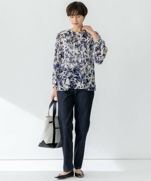 23区 / ニジュウサンク シャツ・ブラウス | 【洗える】ニュアンスフラワー プリント ブラウス | 詳細13