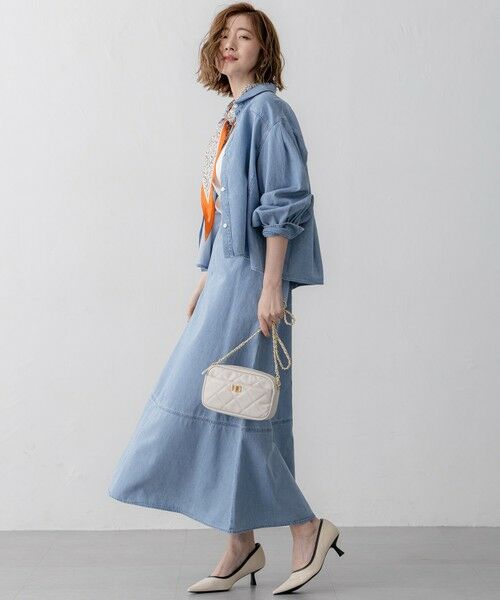 23区 / ニジュウサンク シャツ・ブラウス | 【Oggi3月号掲載/洗える】ライトダンガリー クロップド ボリュームスリーブ シャツ | 詳細5