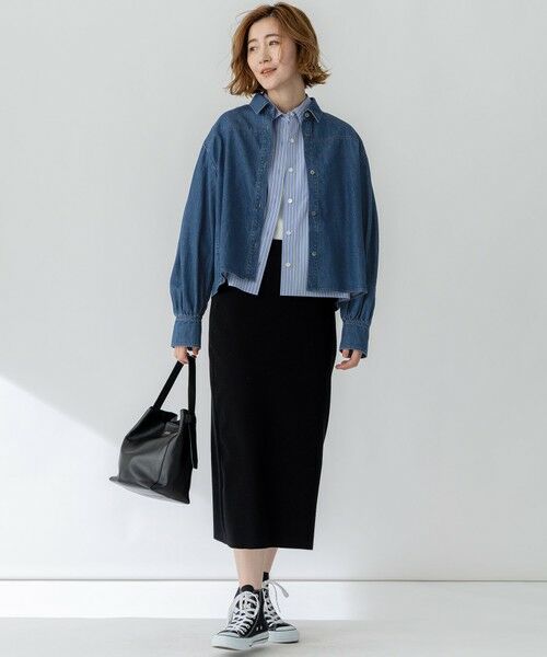 23区 / ニジュウサンク シャツ・ブラウス | 【Oggi3月号掲載/洗える】ライトダンガリー クロップド ボリュームスリーブ シャツ | 詳細12