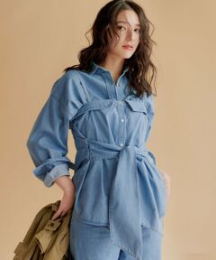 23区 / ニジュウサンク シャツ・ブラウス | 【洗える】ライトダンガリー ビスチェ