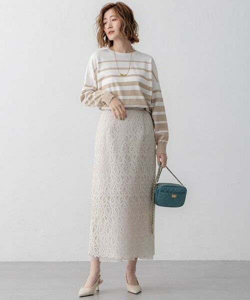 23区 / ニジュウサンク ニット・セーター | 【洗える】プレミアムビオコットン ボーダー ワイド ニット | 詳細10