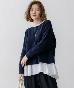 23区 / ニジュウサンク ニット・セーター | 【Oggi3月号掲載/洗える】コットンギマ クロップド ドルマン ニット