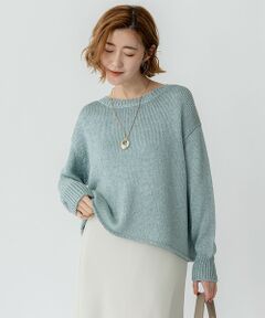 23区 / ニジュウサンク ニット・セーター | 【洗える】ブライトリリーヤーン クルーネック ニット