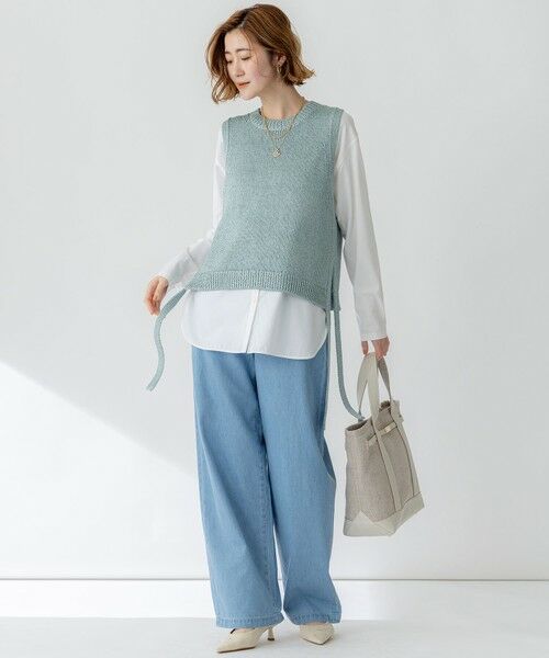 23区 / ニジュウサンク ベスト | 【洗える】ブライトリリーヤーン ニット ベスト | 詳細12