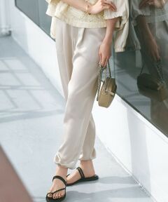 23区 / ニジュウサンク その他パンツ | 【洗える】ドレープサテン 2WAY ドロスト パンツ